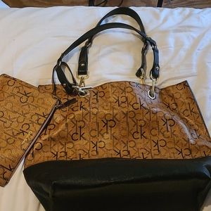 Calvin Klein Reversible Tote With Pouch